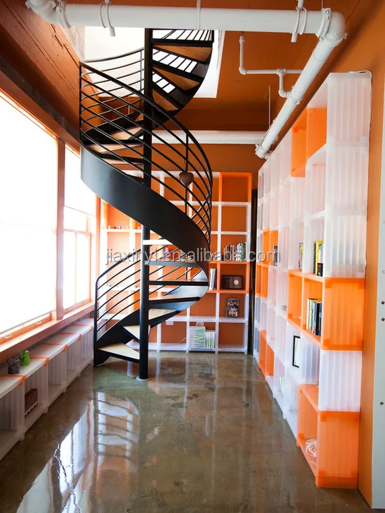Australia decorative spiral staircases with solid wooden treads/steps modern indoor stair