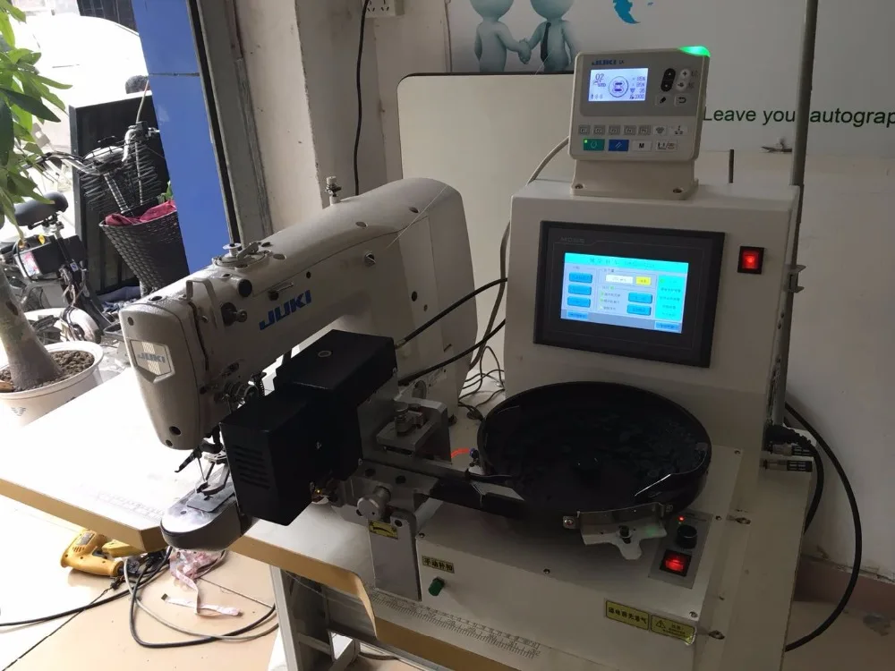 Original Used Juki-LK-1903-SS Automatic Computerized Button Attaching Machine With Function Of Automatic Button Sending