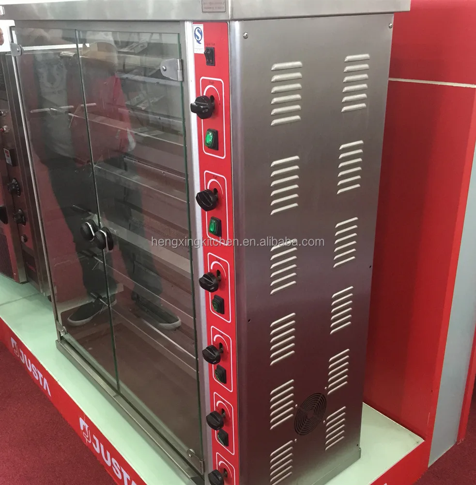
Mexico chicken rotisserie machine/gas stainless steel rotisserie/restaurant horizontal rotisserie 