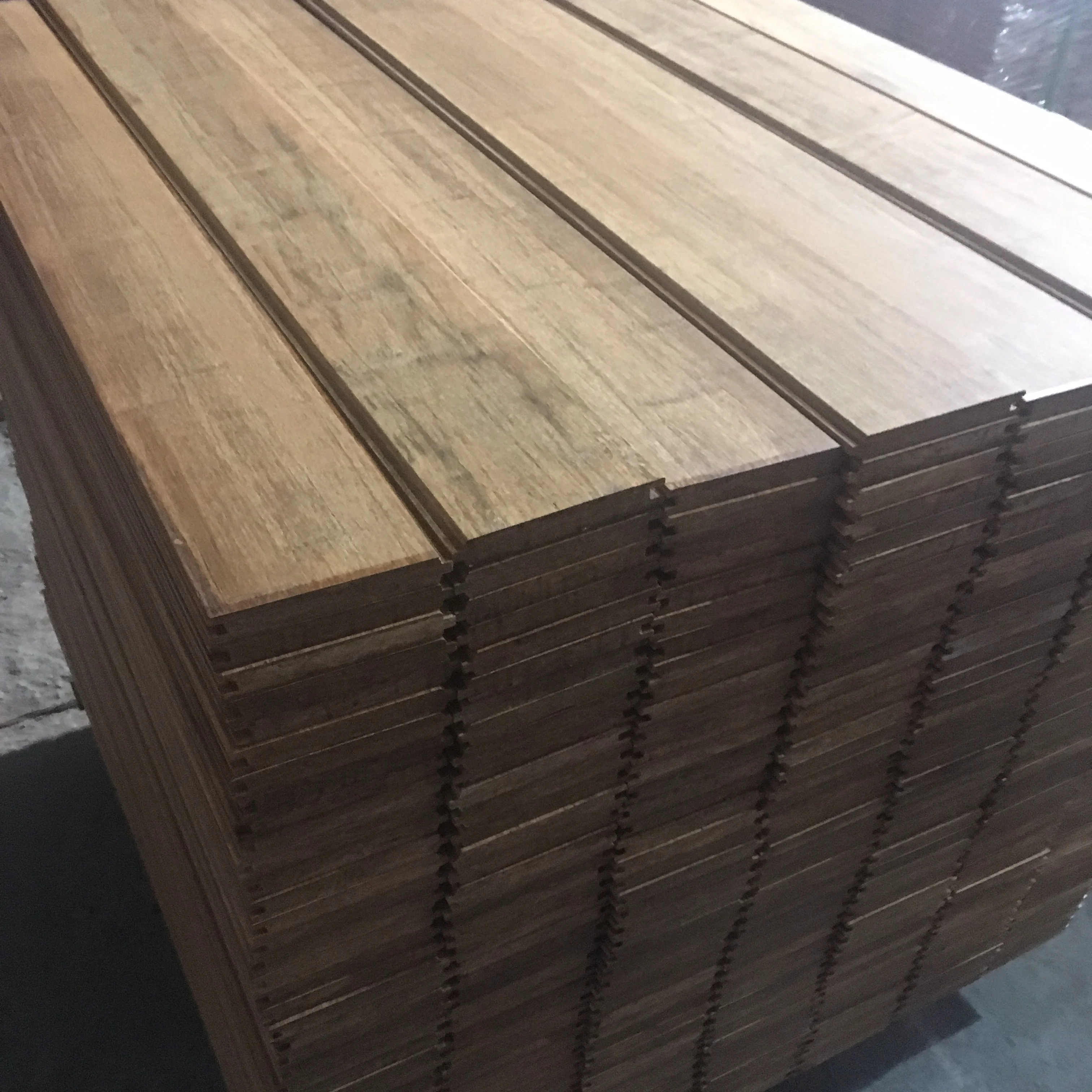 Tongue And Groove Carbonized  Strand Woven  Woca Oil Coating Bamboo Board For Horse Stable