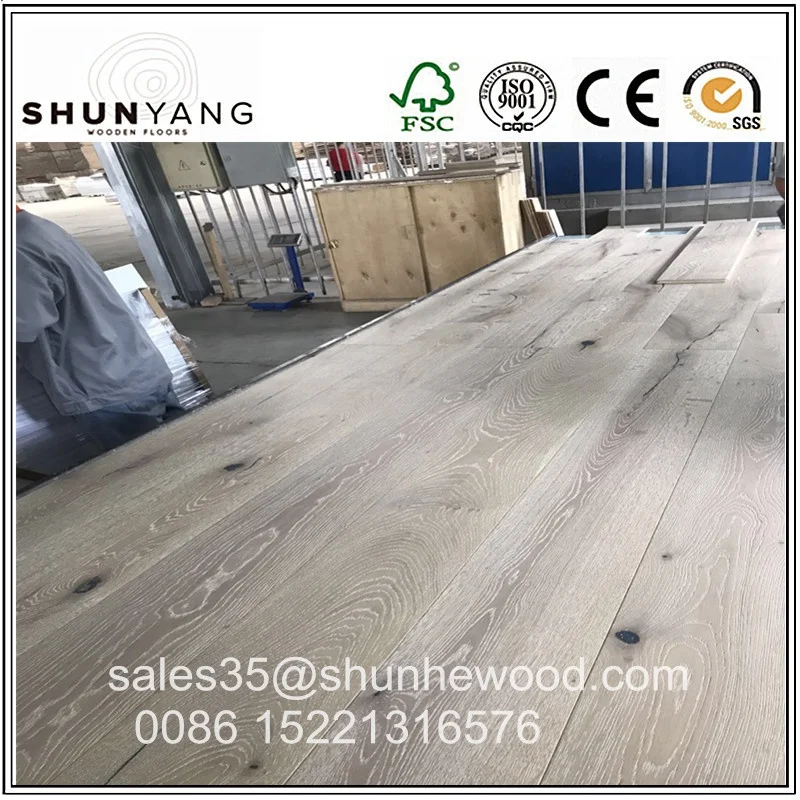Indoor Usage white oiled 15/4mm brushed multi-layer OAK engineered timber wooden floor
