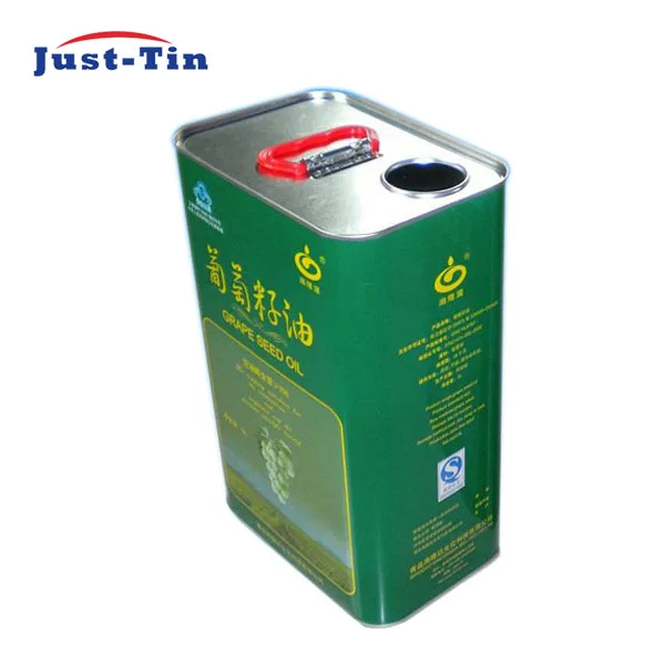 5.0 Litre cost effective printing tinplate rectangular extra virgin olive oil 5lt can