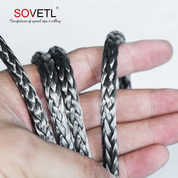 
High load capacity ATV/UTV Application braided uhmwpe winch rope 