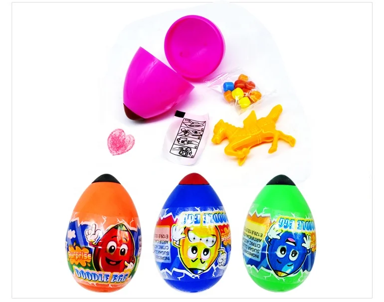 funny toy egg shaped with press fruit hard candy for kids
