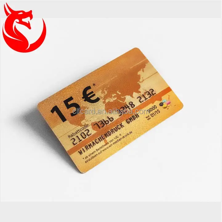 Luxury Gold Silkpriting Vip Membership  Gold Foil Business Cards Pvc Gold Card