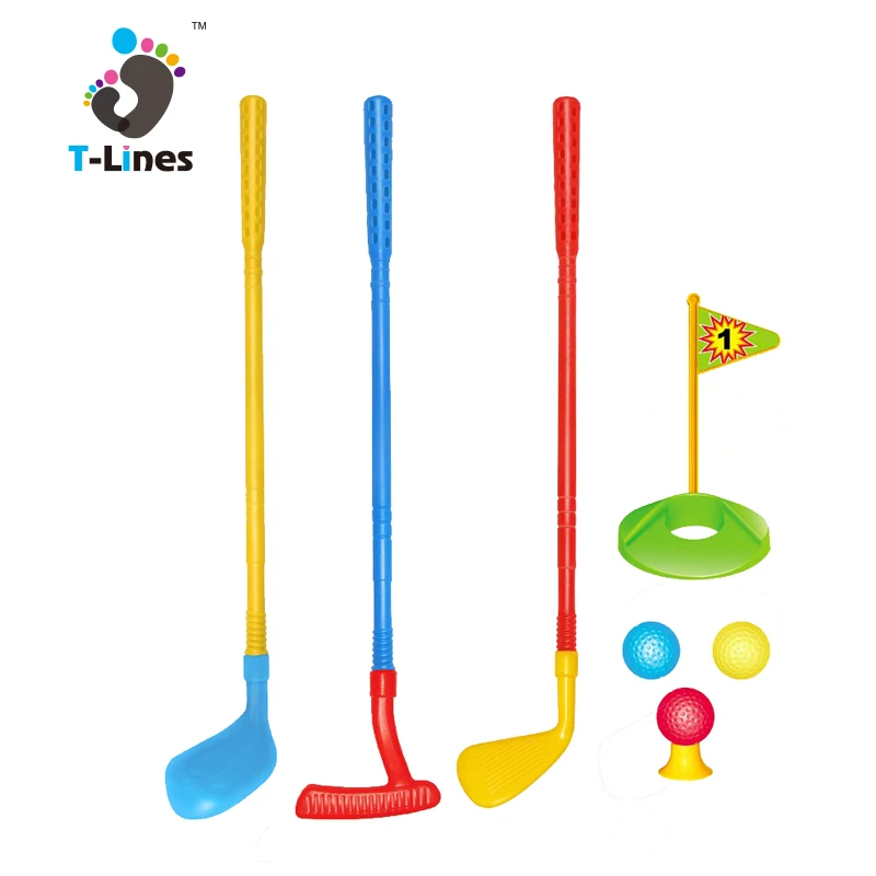 Sports plastic stick club golf toys set for kids