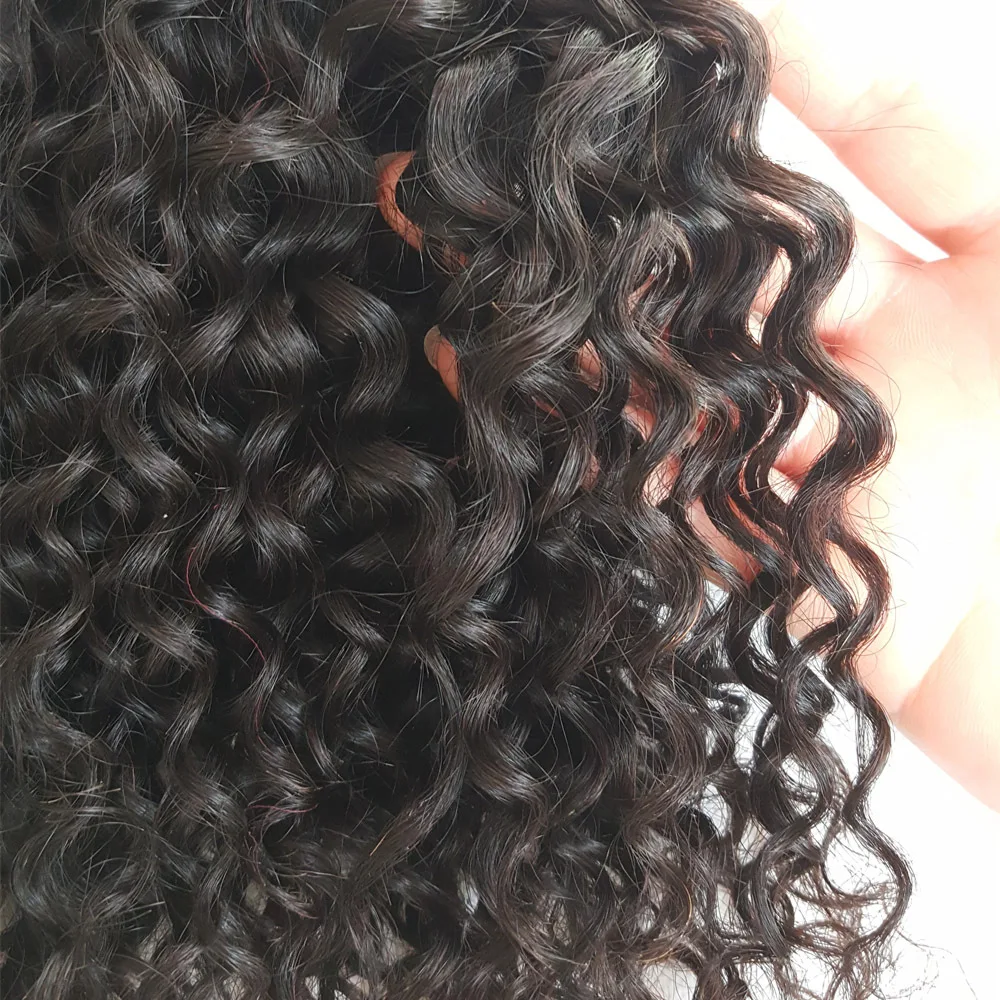 Angels Hair Weaves kenya grade 10a water wave brazilian hair 3 bundles with closure,directional cuticle aligned hair from india