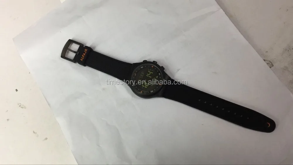 
Best selling muslim digital azan watch with qiblat compass rubber clock prayer time automatic muslim watch 