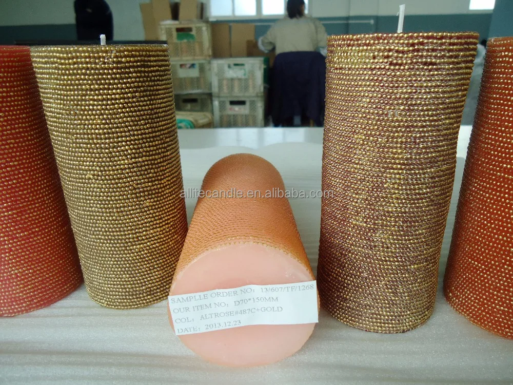 
Home decorative craft paraffin wax carved pillar candle scented luxury 