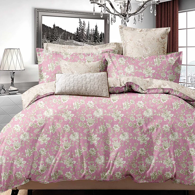 New design printed luxury bedding comforter sets double size bed sheets bedding sets