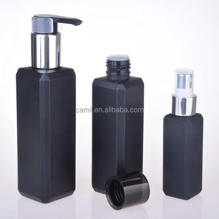 plastic pet square cosmetic bottle 100 ml 200ml