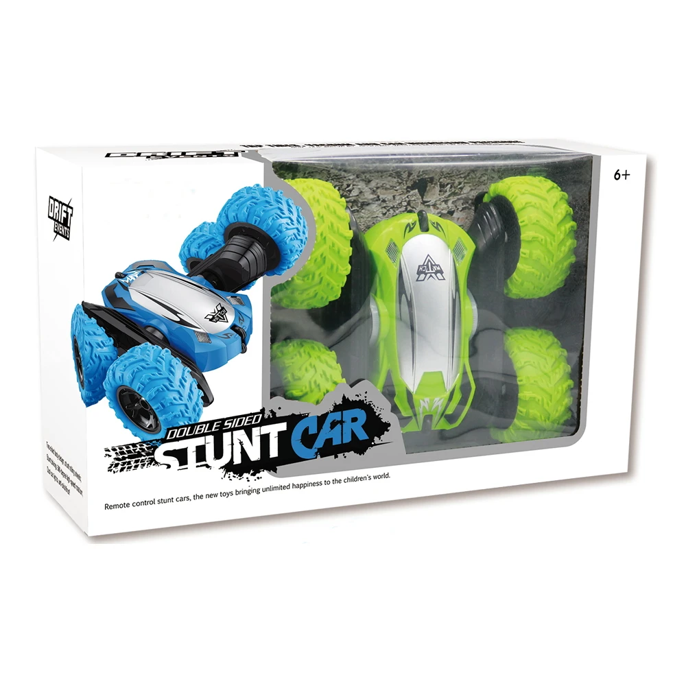 
2.4Ghz cool light skid-proof tires 360 rolling double side stunt car toy 