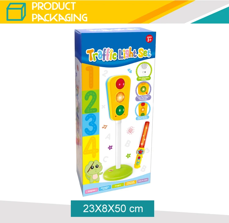 Pretend Play Set Policeman Battery Traffic Light Baton Toy for Kids