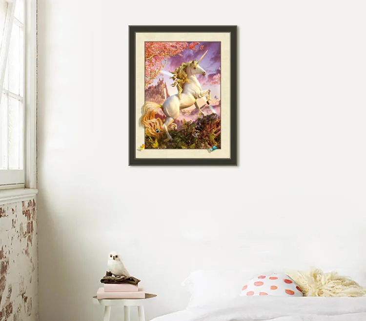 
china art deco unicorn painting,art 3d unicorn picture wall 