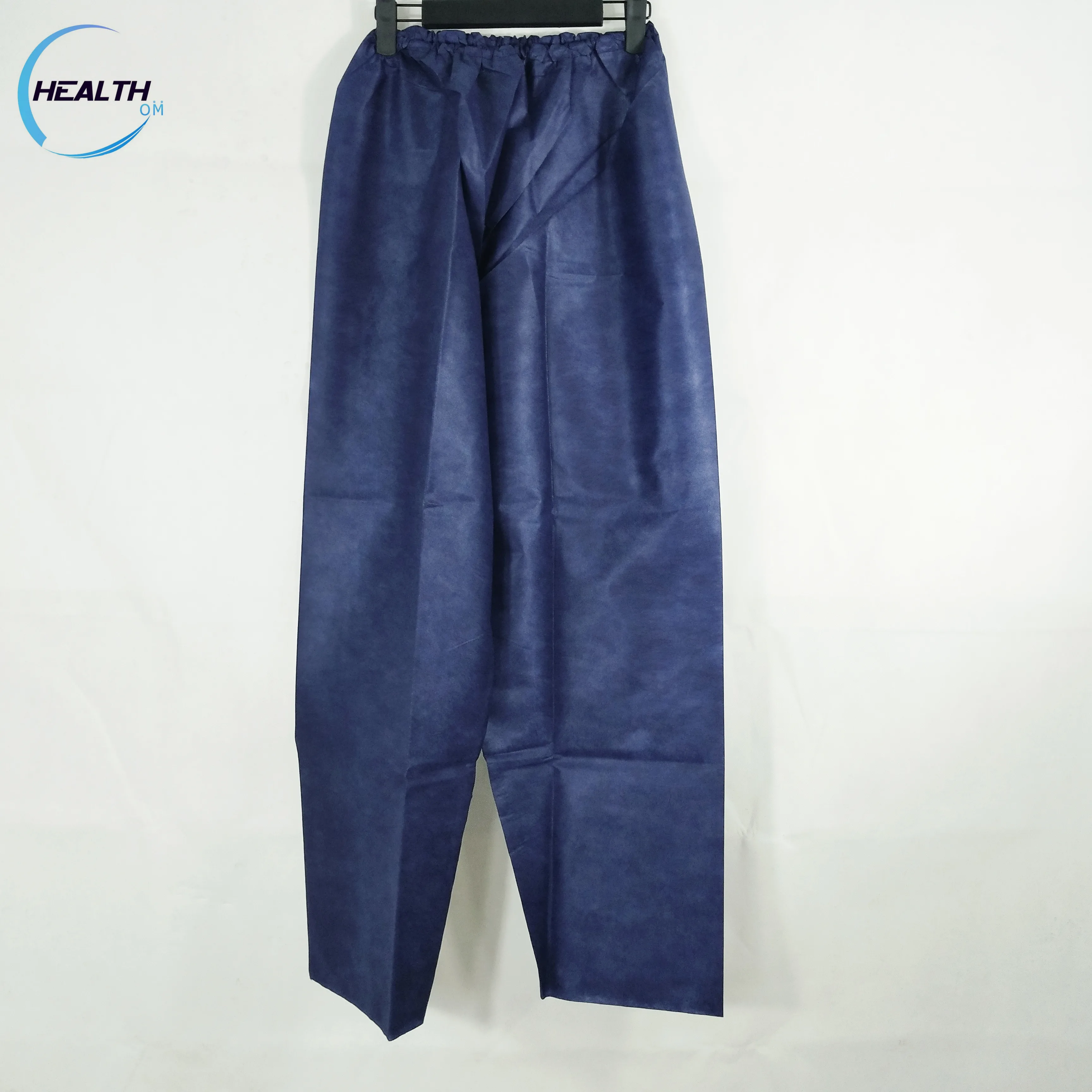 Non woven disposable scrub suit navy blue scrubs tops