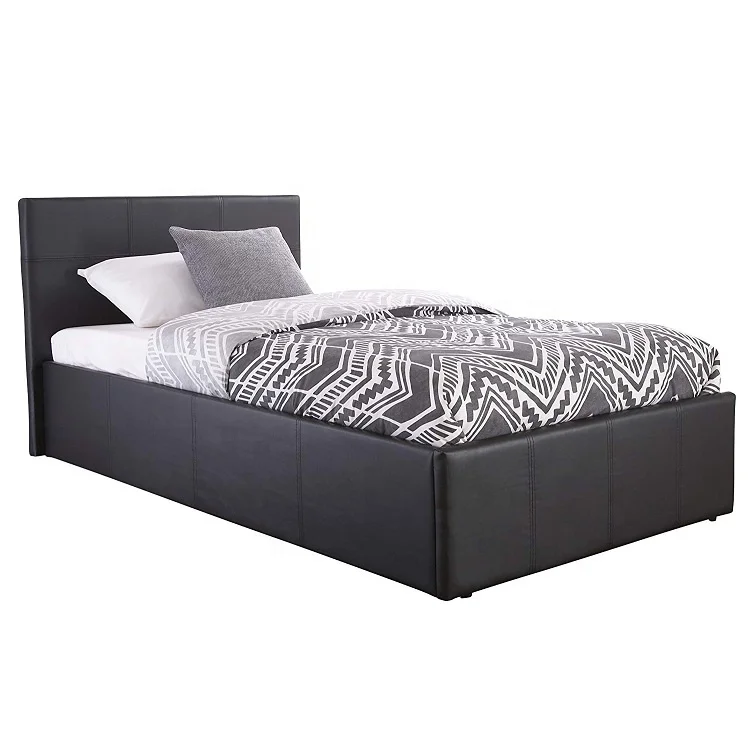 Ottoman Gas Lift Up Storage Bed - Black 4ft6 Double 5ft King size
