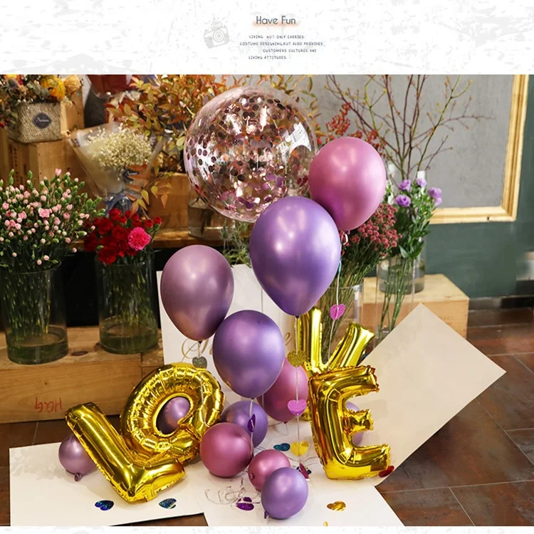 Новейшая удивительная коробка для подарков Лизы с разными воздушными Шарами на День святого Валентина