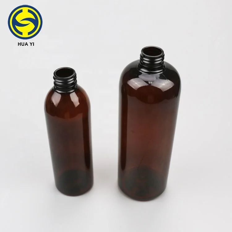 250ml 500ml  amber round pet plastic bottle