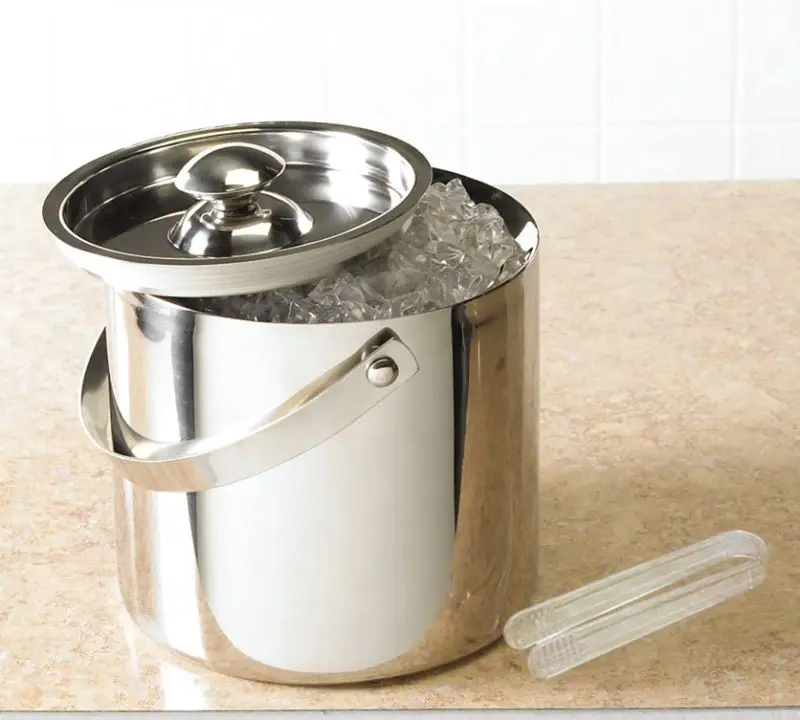 High-quality Double Walled Stainless Steel Ice Bucket With lid Wholesale