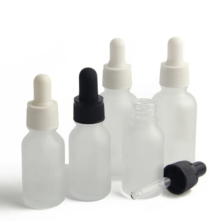 
China Supplier Frosted White 15ml 30Ml Boston Glass Glass Oil Bottles 1Oz Containers Cosmetic Essential Oil Bottles Bottle Glass 