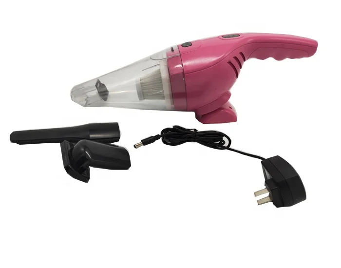 new plastic cordless rechargeable  pink 7.4V lithium battery portable vacuum cleaner for car and house cleaning