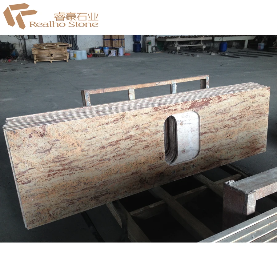 
Nature Stone Tiles Shiva Gold Granite With Red Veins 