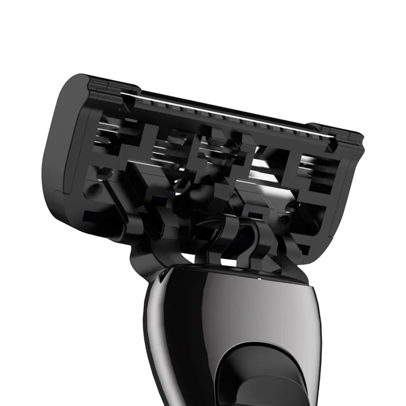 Men shaving razor high quality with five Sweden blade rubber handle system razor