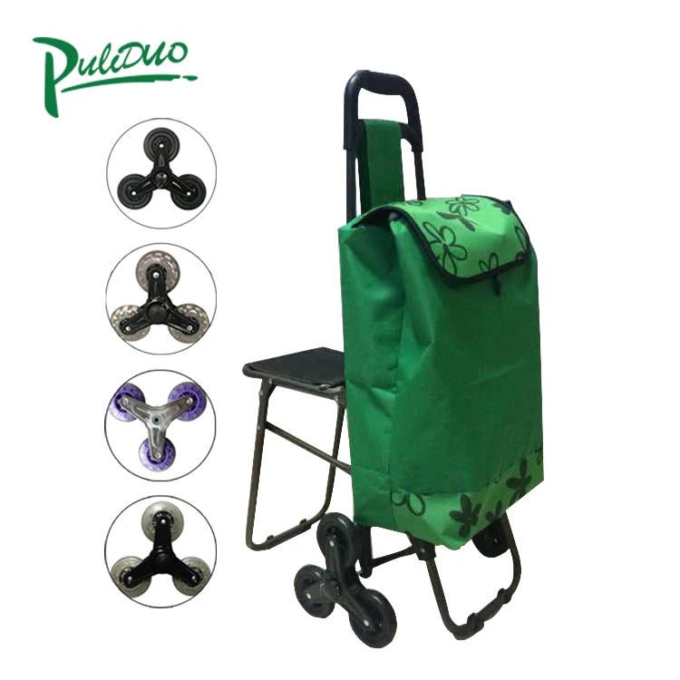 Foldable Custom Foldable Shopping Trolley With Wheel Chair Trolley