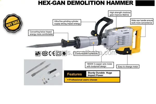 MKODL MK-DH65C demolitiom hammer breaker hammer