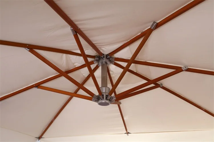Luxury Windproof Outdoor Big Size Patio Wooden Hanging Umbrella