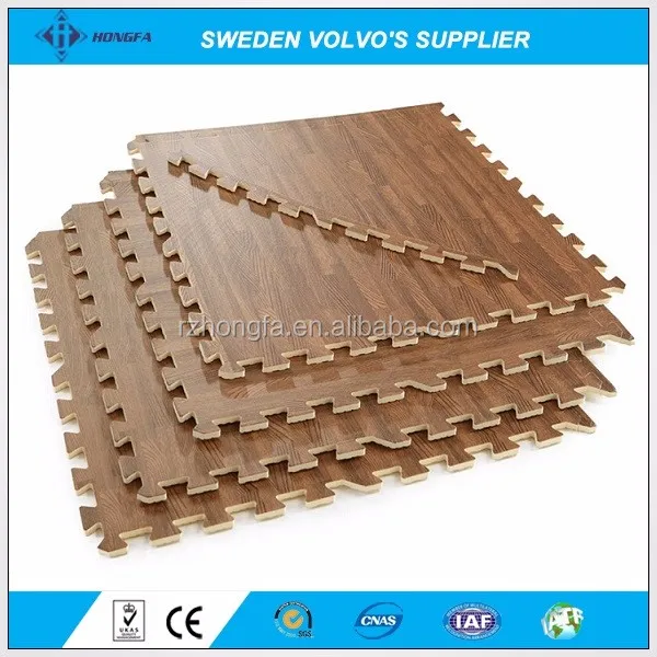 Interlocking Foam Wood Grain EVA Mats