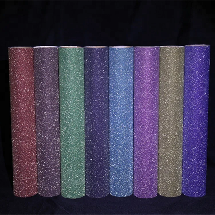 Cheap price PVC glitter thermal lamination film used for shoes and hand bags