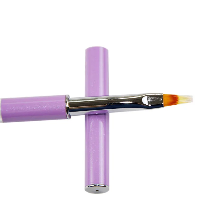 
Mental Handle Synthetic Hair Blooming Ombre Nail Brush 