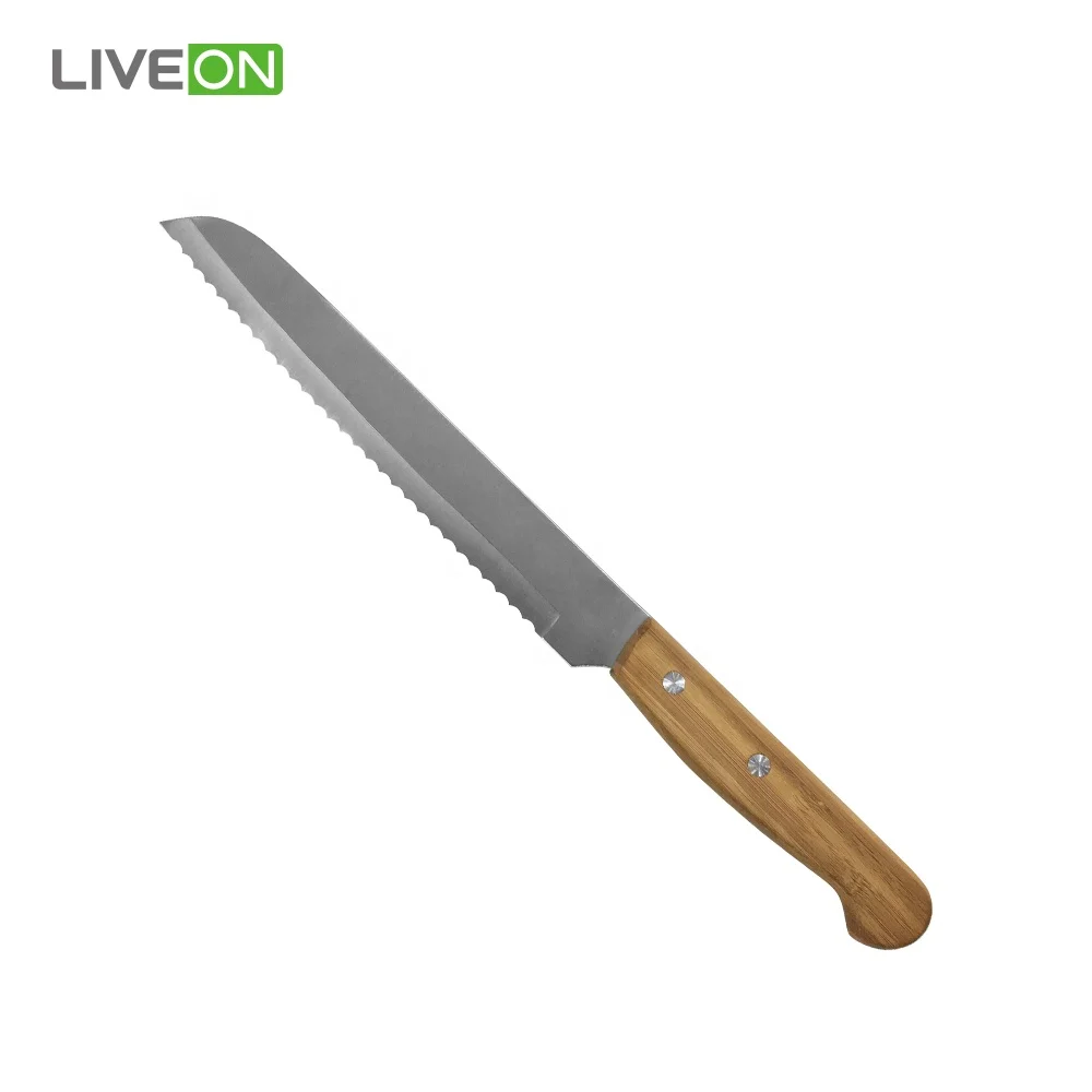 Bamboo Bread Cutting Board With Knife