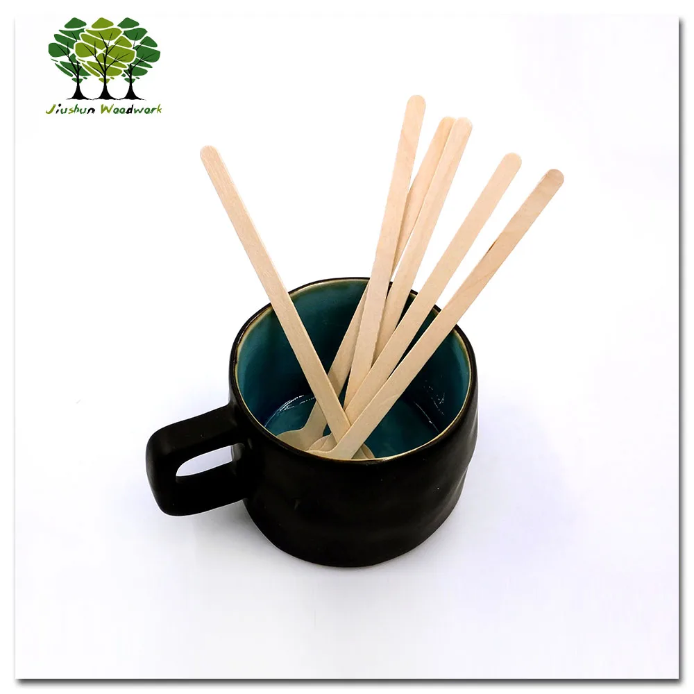wooden coffee stir stick round top