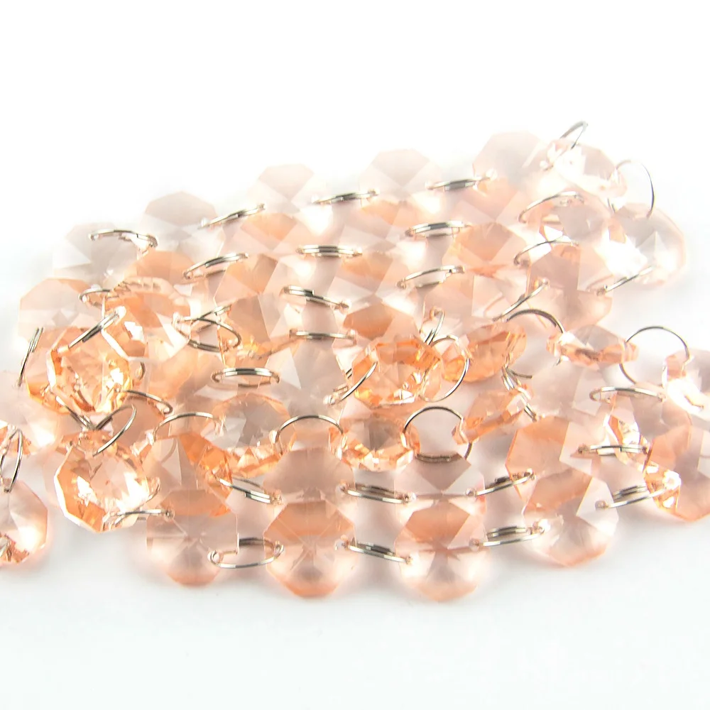 14mm Hot Pink rystal chandelier wedding curtain garland diamond strand crystal bead curtain chains