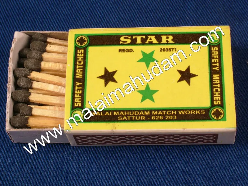 Colorful Safety Match Sticks Safety Matches Exporter in India Household Use Black and Colorful Wooden Cardboard Match Heads