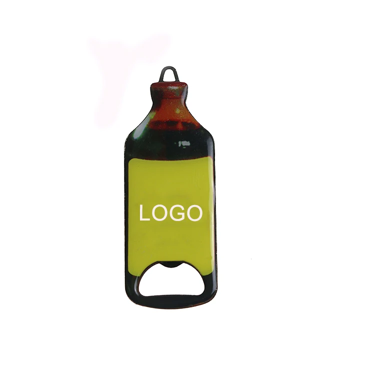 Promotional Bottle Shape Epoxy Bottle Opener Iron Beer Bottle Opener