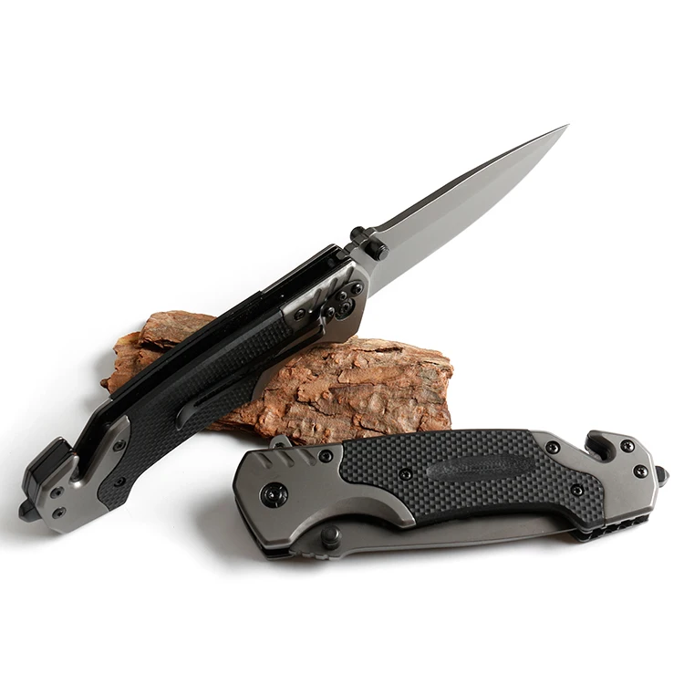 
5CR13MOV Camping Survival Folding Knife G10 Handle 