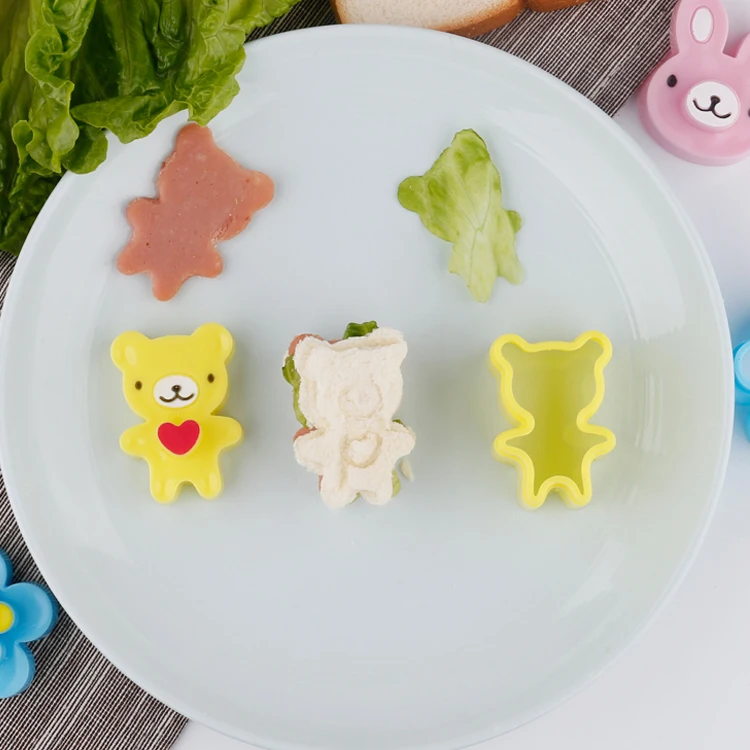 Mini Sandwich Cutters Shapes Set for Kids Plastic Bento Sandwich Cutters Molds