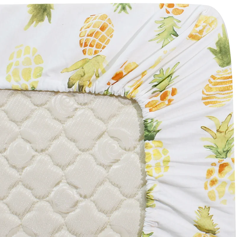 custom breathable newborn toddler bed nursery bedding crib organic fitted 100% cotton jersey baby cot sheet sets