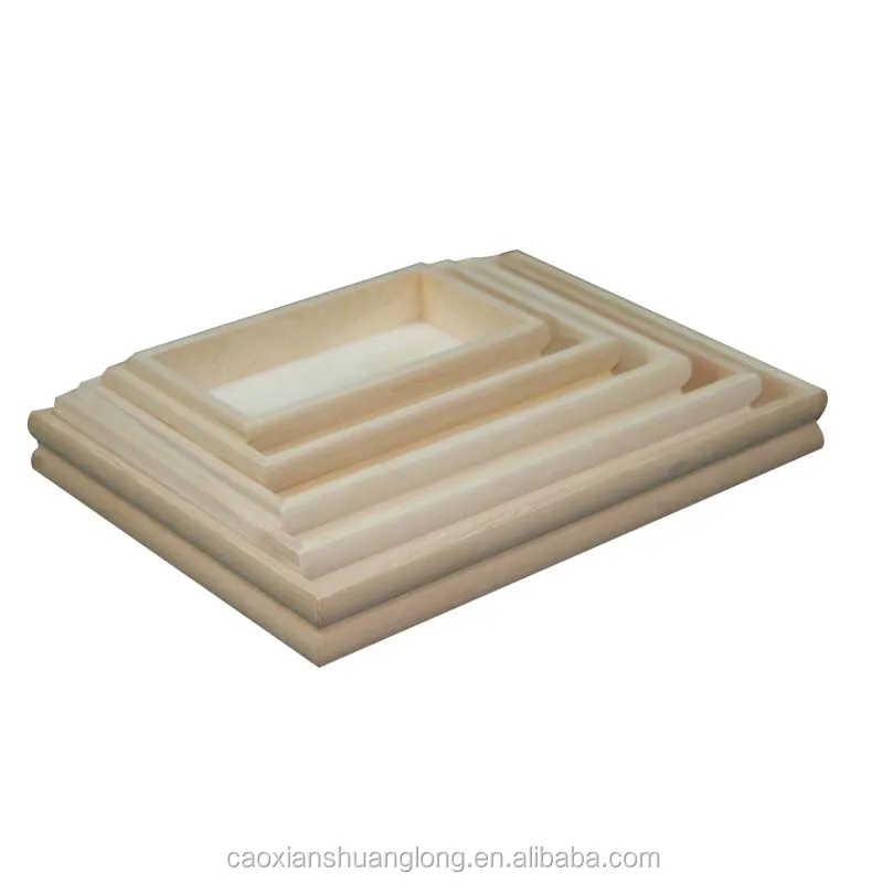 Pine Unfinished Raw Wooden Serving Tray for sale