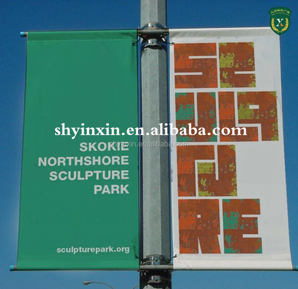 
Custom hanging banner sizes, street banner, street pole banner 
