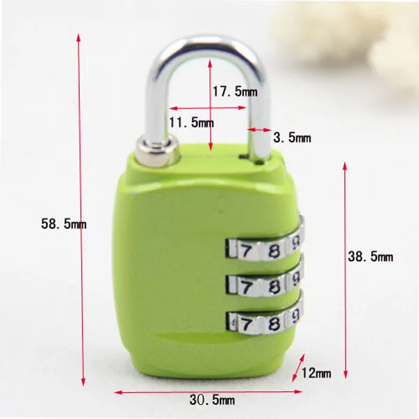 
CH-13H 3digital Zinc Alloy combination lock luggage password lock 