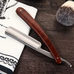 Cut Throat Shaving Straight Razor Carbon Steel Barber Sharpen Straight Razor Shave German Safty Shaver Throat Razors ABS Handle
