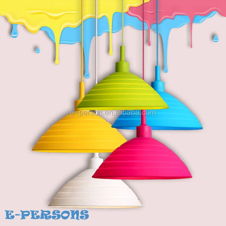 Силиконовая люстра, лампы, складной красочный подвесной светильник с пластиковым потолочным светильником в виде розы, Современная Коричневая Картонная лампа, OEM