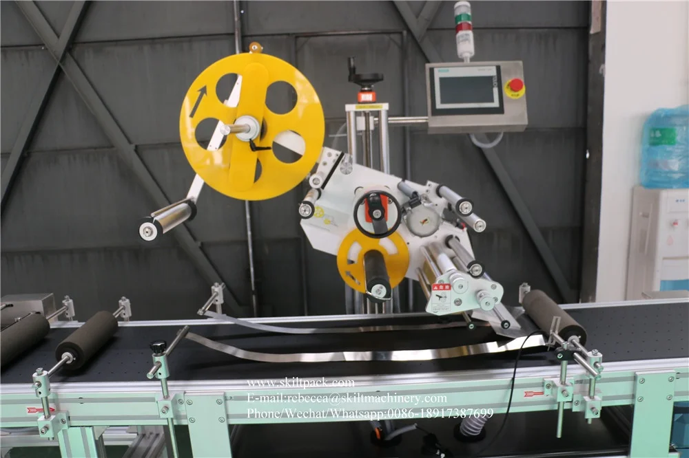 SKILT Automatic empty bag labeling machine label applicator with feeder manufacturer