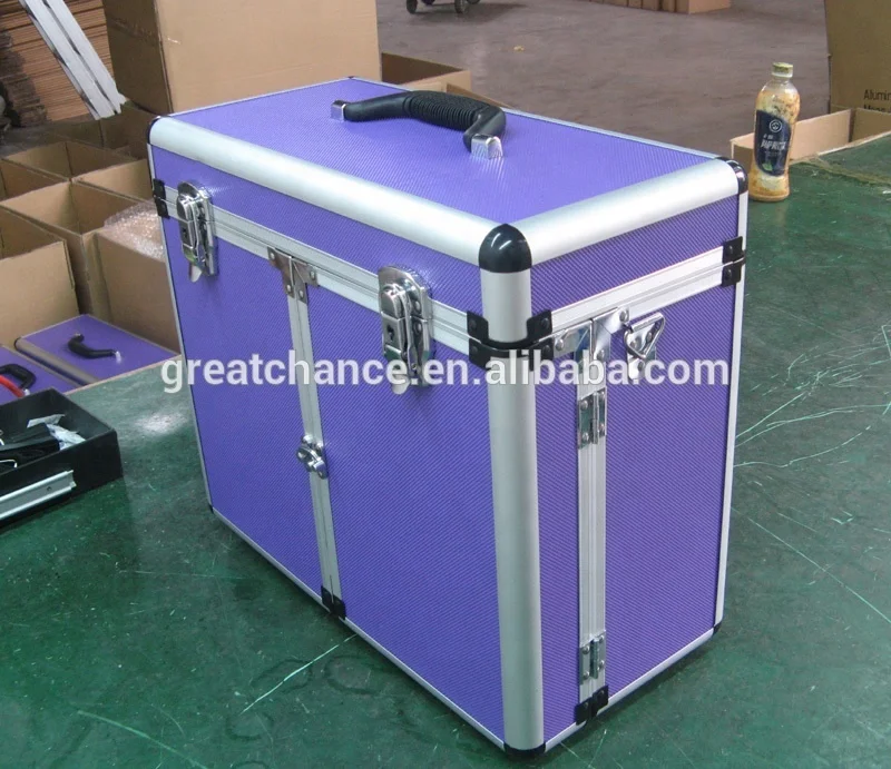 
Customized aluminum case with shoulder belt - Pet groomers tack box - aluminum grooming tool case-aluminum tool case 