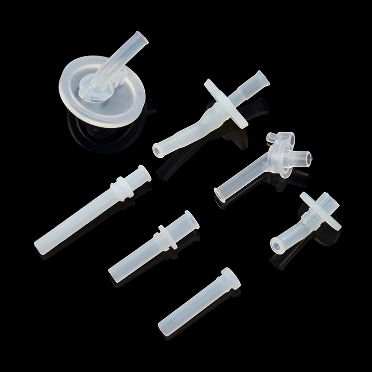 Wholesale Outdoor Sport Portable Foldable  Water Bottle Accessories Rubber Parts Elastic Silicone Suction Nozzle Rubber Tube