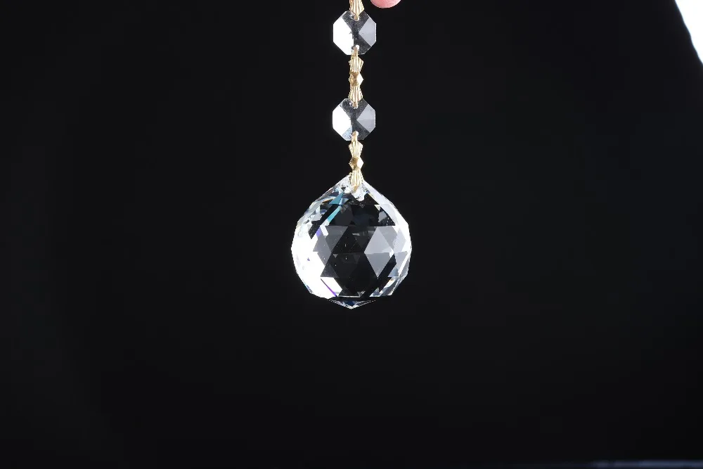
transparent faceted K9 crystal glass chandelier ball 